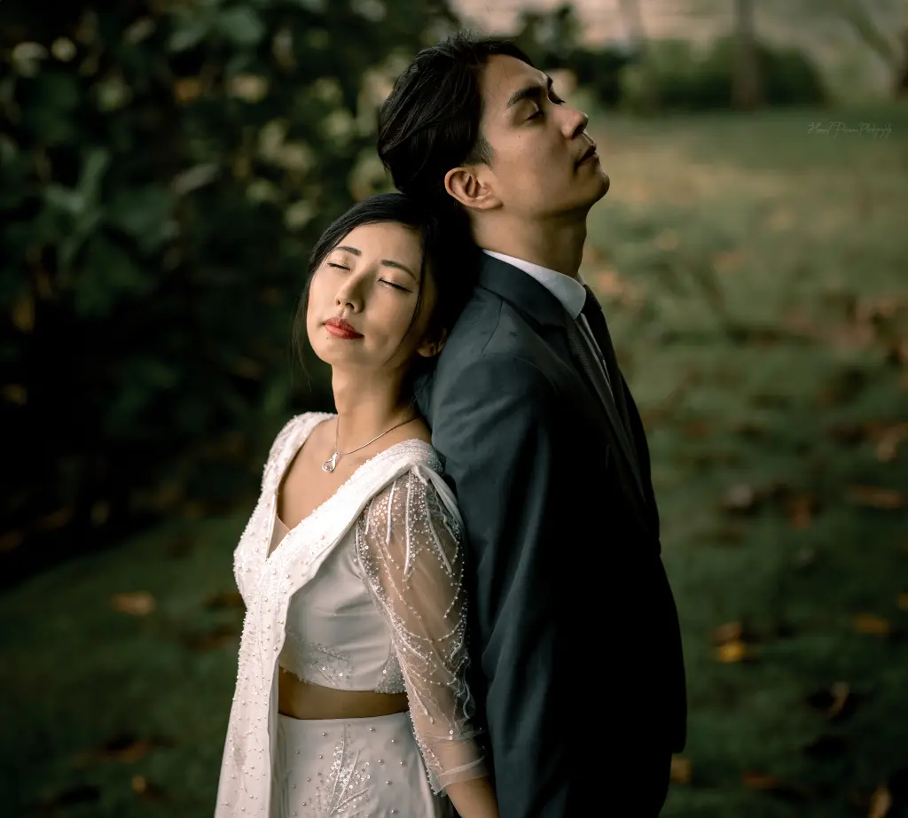 Wedding couple portrait